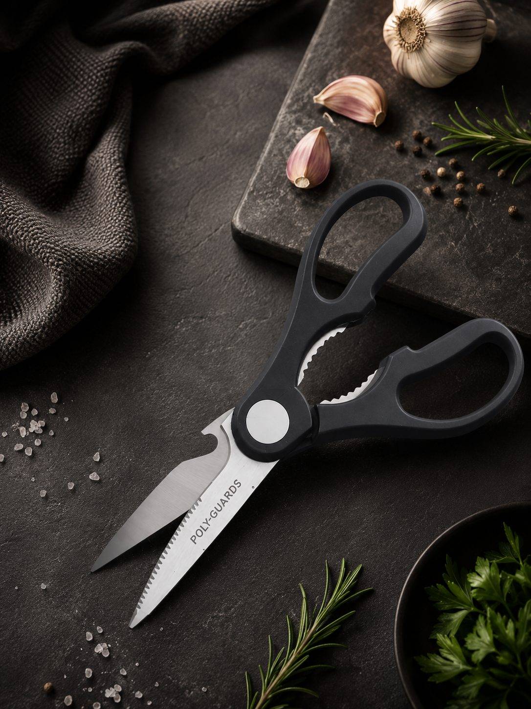 POLYGUARDS Kitchen Scissors Multi-Purpose Stainless Steel Fish Scissor